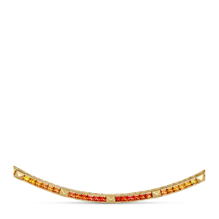 R.08™ Une Rainbow Sapphire Necklace | Rose Gold