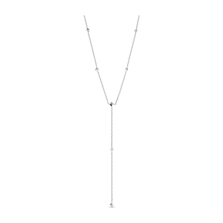 R.08® Lariat Necklace | White Gold