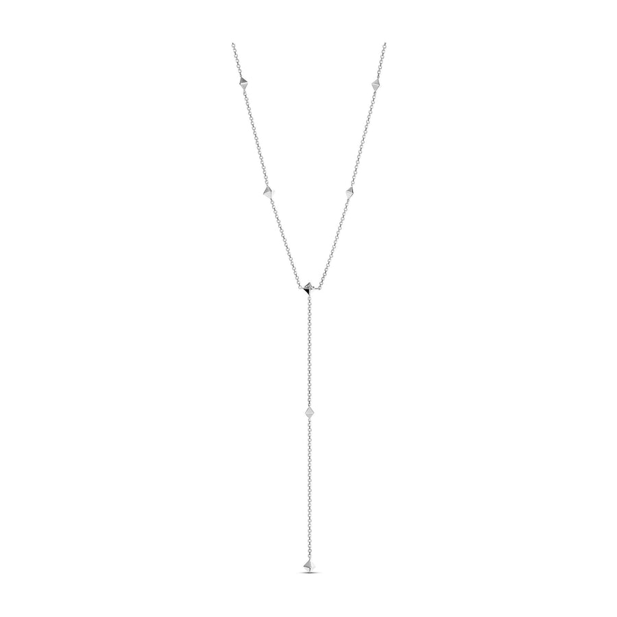 R.08™ Lariat Necklace | White Gold
