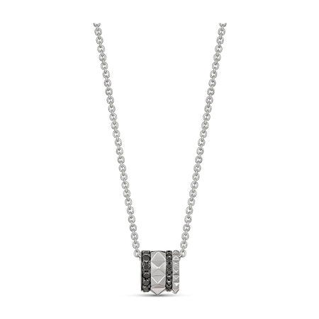 R.08® Icon Necklace Black Diamonds | 18K White Gold