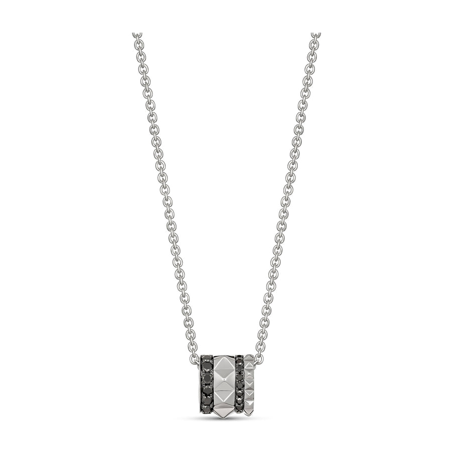 R.08™ Icon Necklace Black Diamonds | White Gold