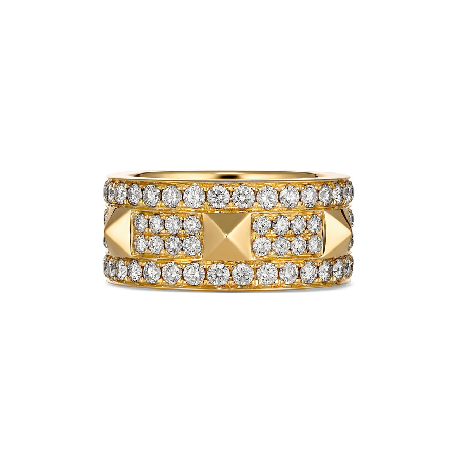 R.08™ Deux Double Diamond Ring | Yellow Gold