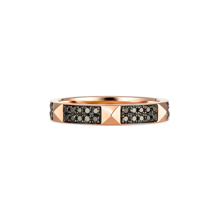 R.08® Deux Black Diamond Ring | Rose Gold