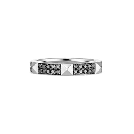 R.08® Deux Black Diamond Ring | White Gold