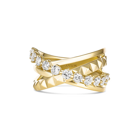 R.08® Tilt 2.0 Diamond Ring | 18K Yellow Gold