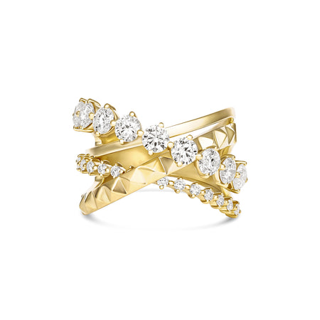 R.08® Tilt Deux Diamond Ring | 18K Yellow Gold