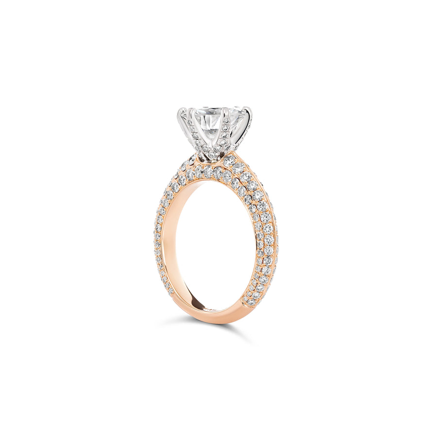 Hot Rocks® Collection Round Brilliant Cut Diamond Ring | Rose Gold
