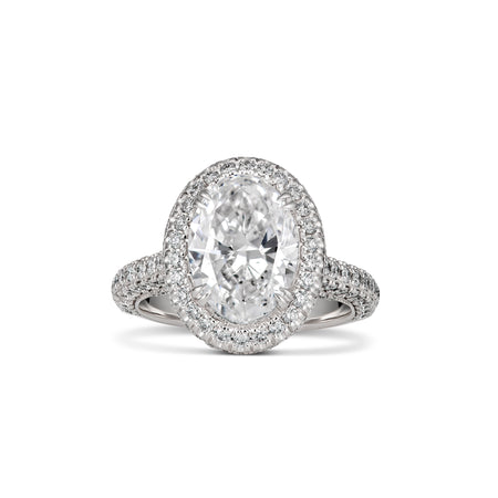Hot Rocks® Minelli May Oval Cut Diamond Engagement Ring | 18K White Gold