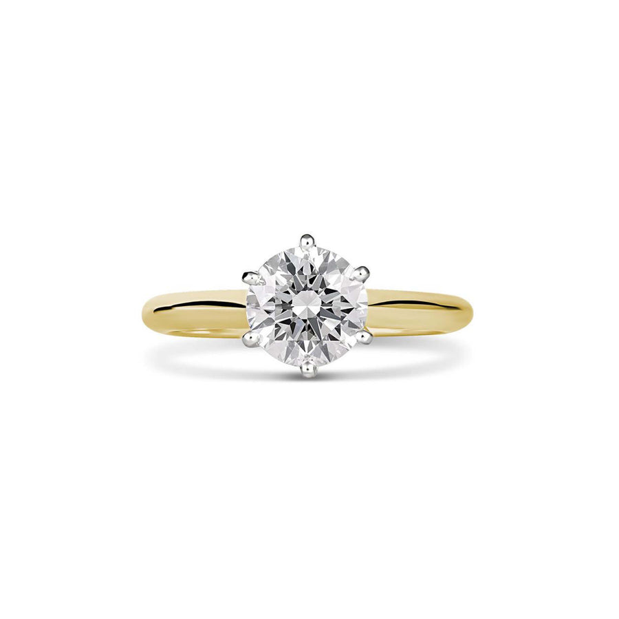 Endless Monroe Round Brilliant Cut Diamond Engagement Ring | 18K Yellow Gold