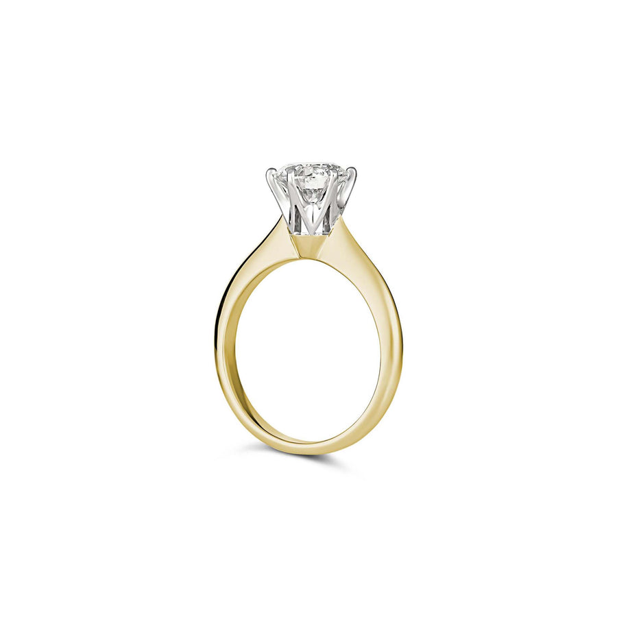 Endless Monroe Round Brilliant Cut Diamond Engagement Ring | 18K Yellow Gold