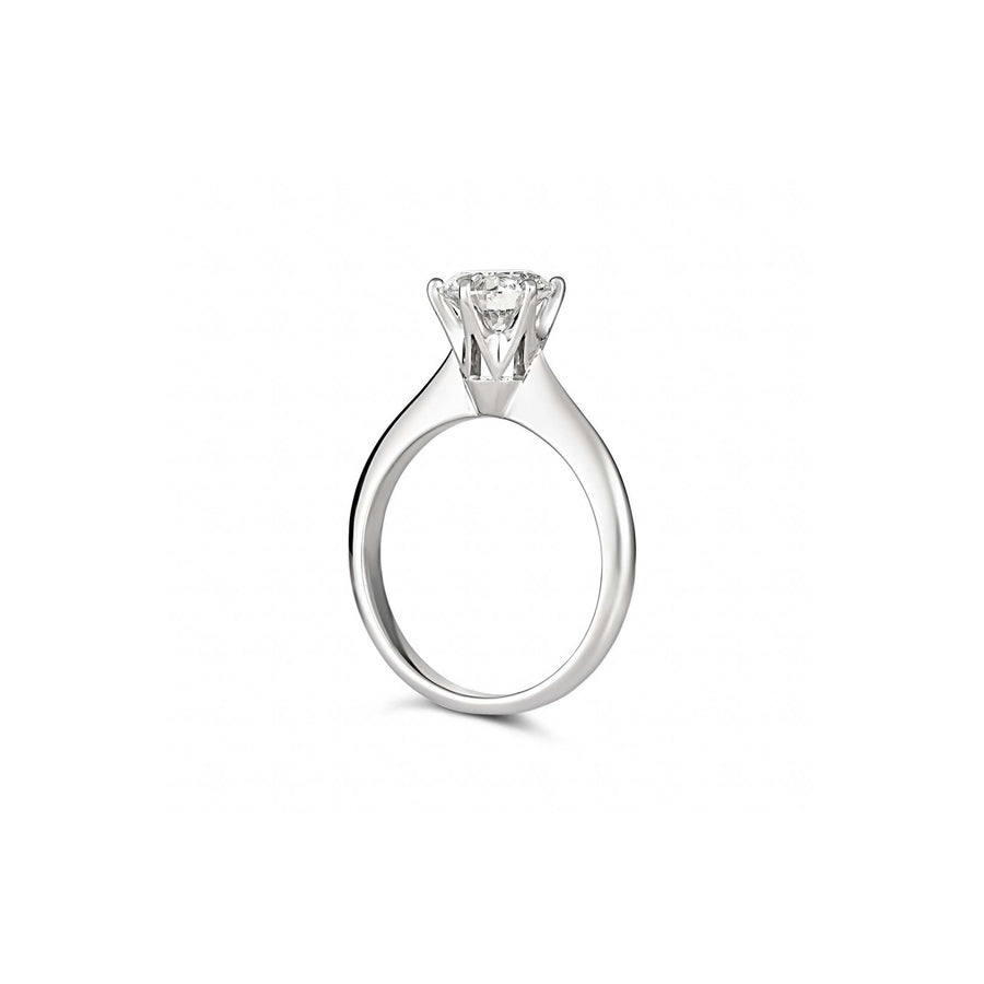 Classic Monroe Round Brilliant Cut Diamond Engagement Ring | Platinum