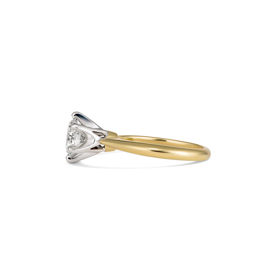 Classic Six Claw Round Brilliant Cut Solitaire Engagement Ring | Yellow Gold