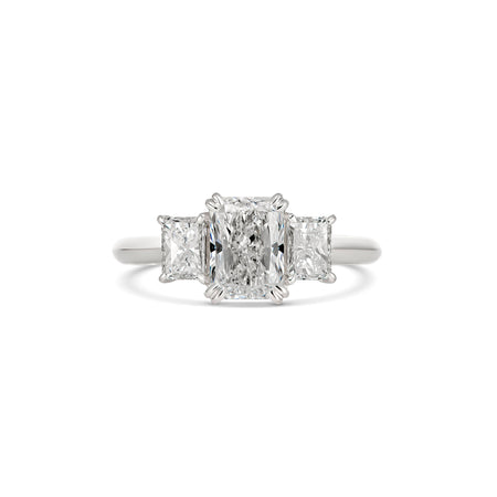 Hot Rocks® Marcella Radiant Cut Diamond Engagement Ring | 18K White Gold
