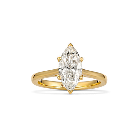 Classic Taylor Marquise Cut Diamond Engagement Ring | 18K Yellow Gold
