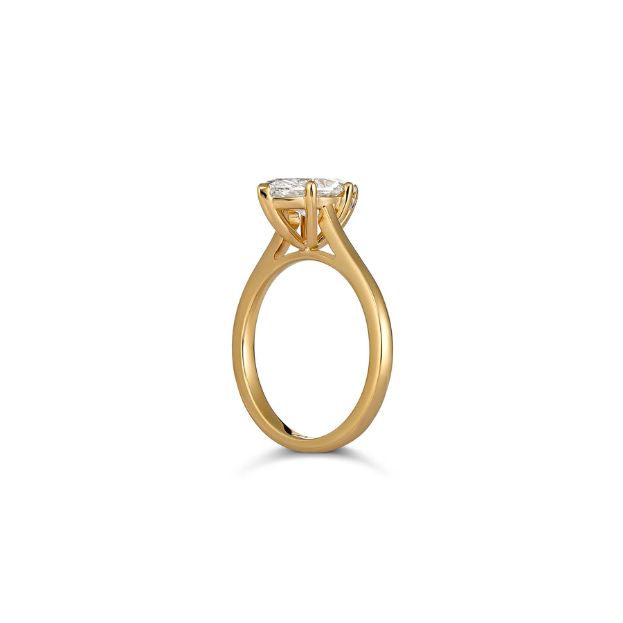 Classic Engagement Marquise Cut Diamond Ring | Yellow Gold