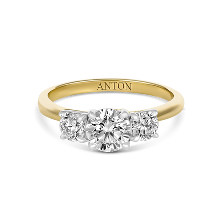 Classic Marcella Two-Tone Engagement Ring | Platinum And 18K Yellow Gold