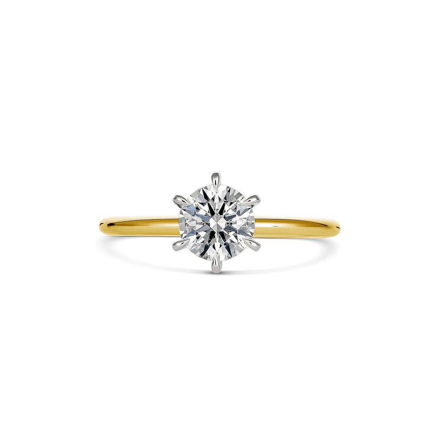 Endless Monroe Round Brilliant Cut Diamond Engagement Ring | 18K Yellow Gold