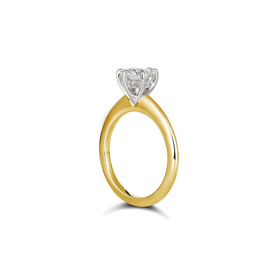 Endless Monroe Round Brilliant Cut Diamond Engagement Ring | 18K Yellow Gold