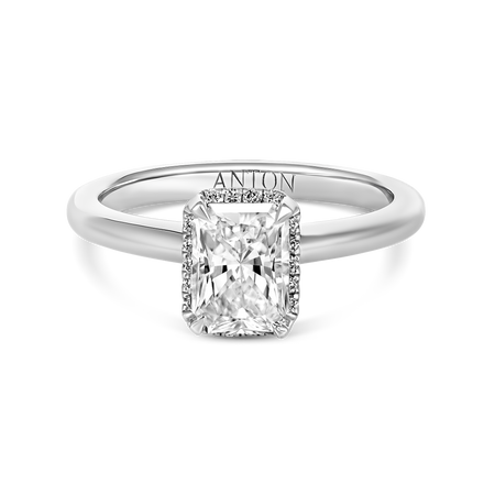 Classic Victoria Radiant Cut Engagement Ring | Platinum