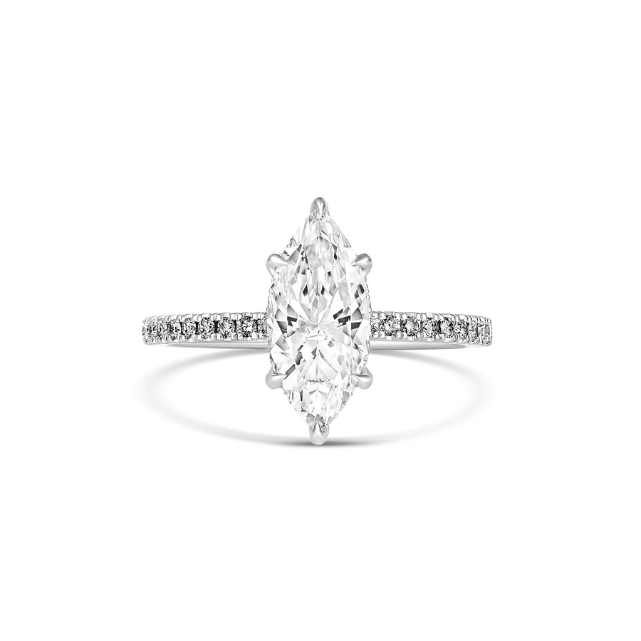 Hot Rocks® Crawford Marquise Cut Diamond Engagement Ring | Platinum