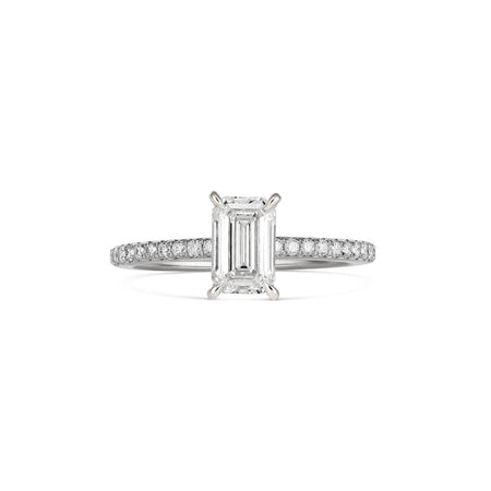 Endless Monroe Emerald Cut Diamond Engagement Ring | Platinum
