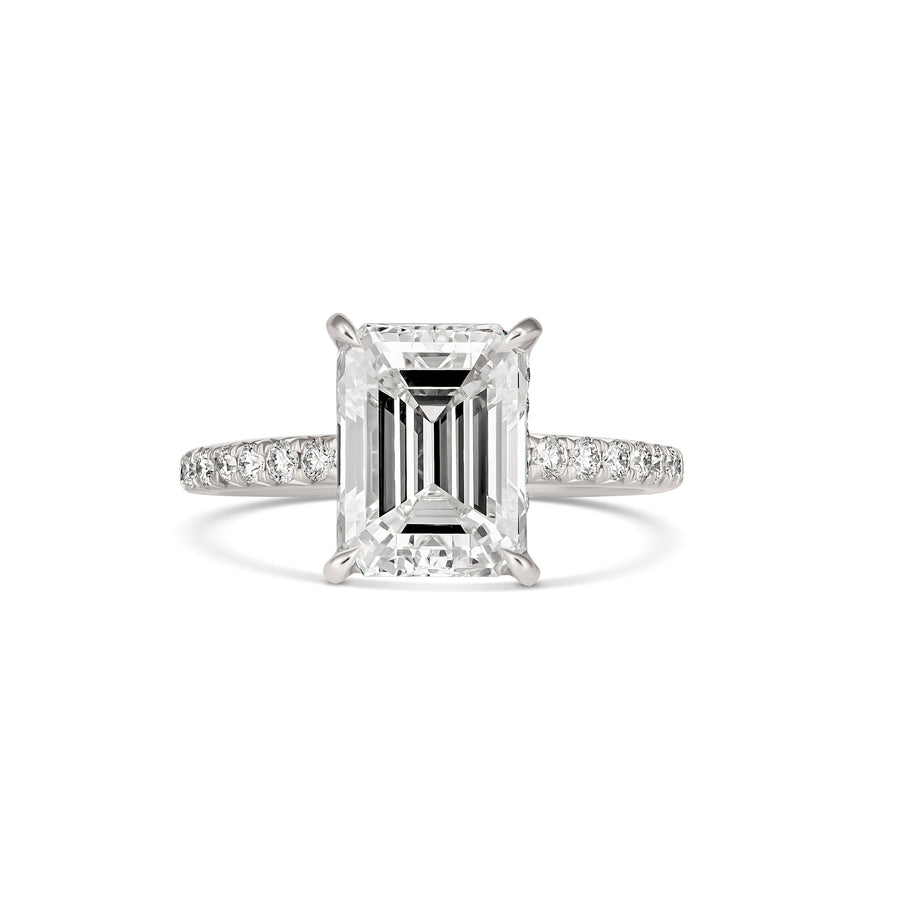 Hot Rocks® Collection Emerald Cut Diamond Engagement Ring | White Gold