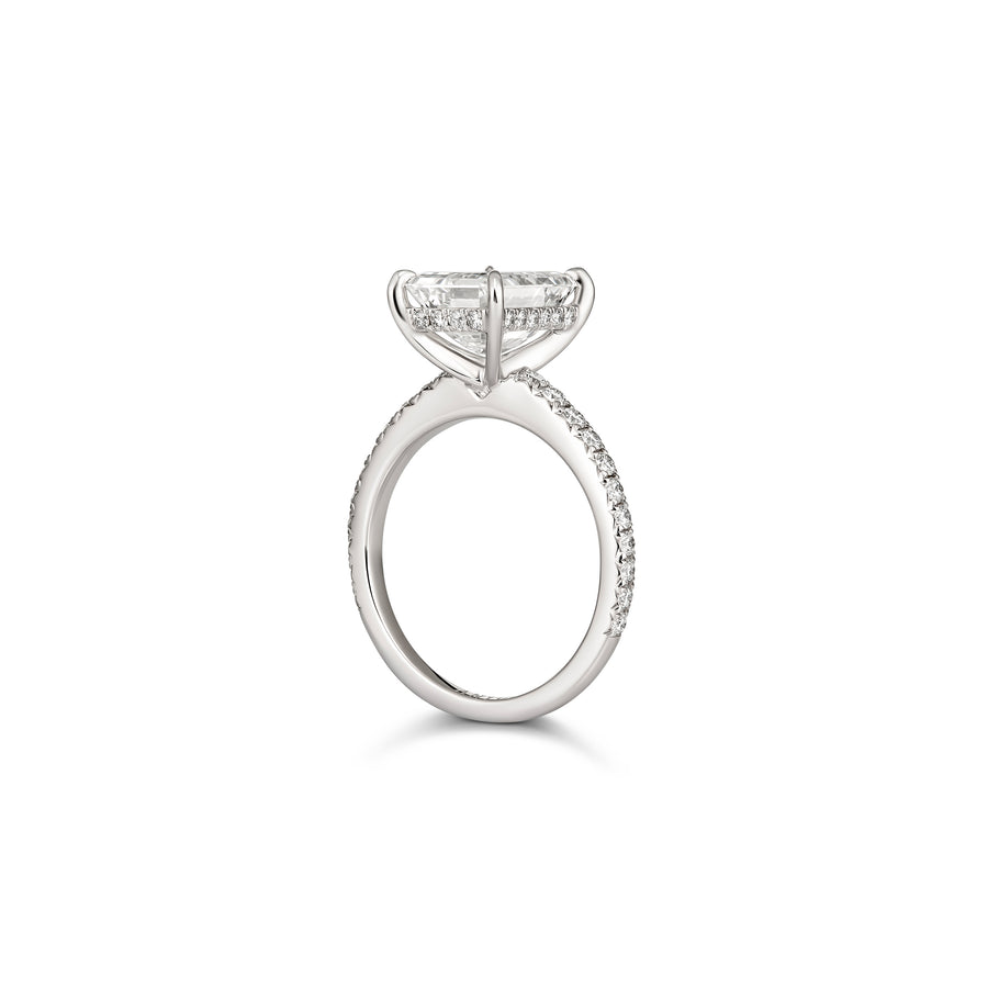 Hot Rocks® Collection Emerald Cut Diamond Engagement Ring | White Gold