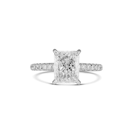 Classic Crawford Radiant Cut Diamond Engagement Ring | Platinum