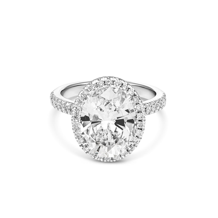 Hot Rocks® Minelli Oval Cut Diamond Engagement Ring | Platinum