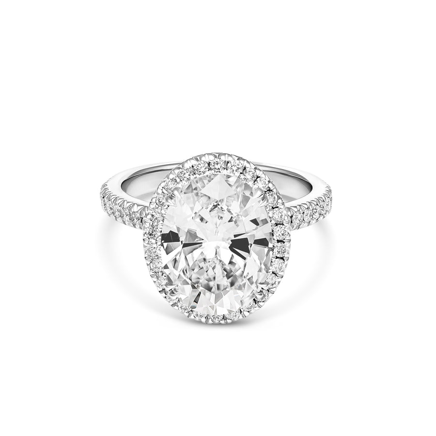 Hot Rocks® Minelli Oval Cut Diamond Engagement Ring | Platinum