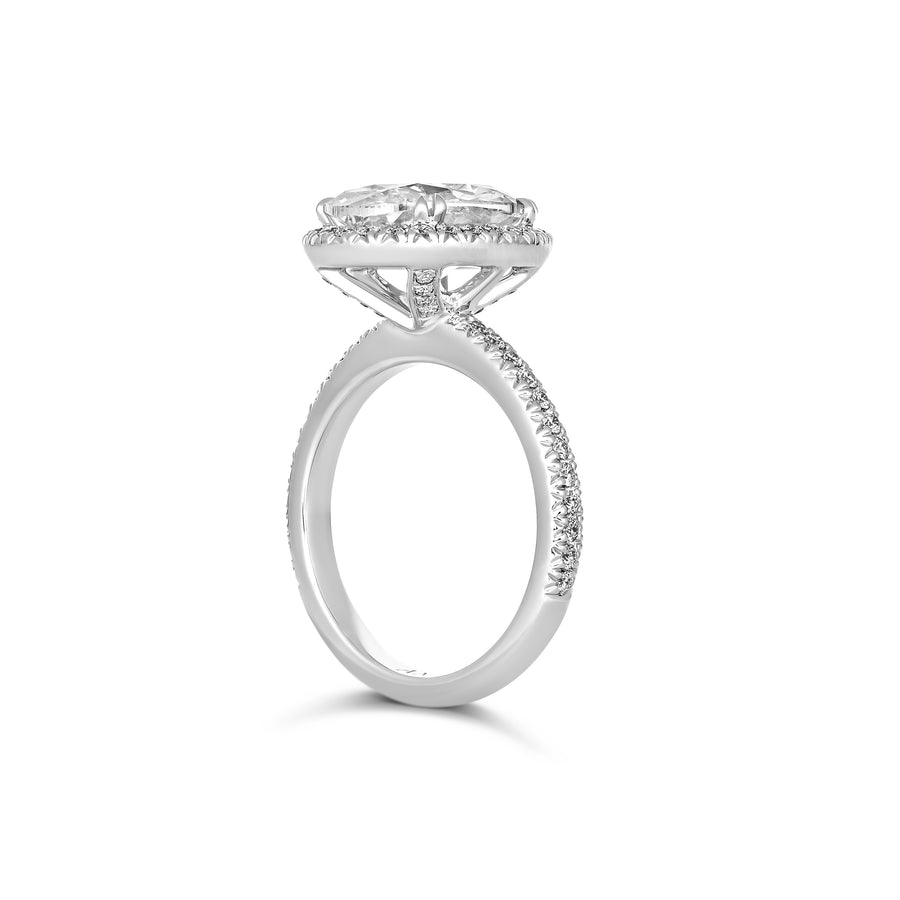 Hot Rocks® Minelli Oval Cut Diamond Engagement Ring | Platinum