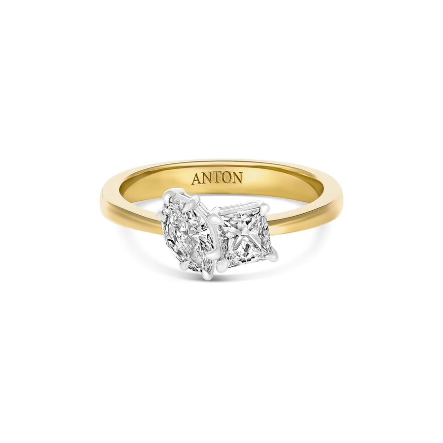 Classic Toi Et Moi 2-Stone Diamond Engagement Ring | 18K Yellow Gold