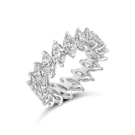Riviera Marquise Full-Eternity Ring | 18K White Gold