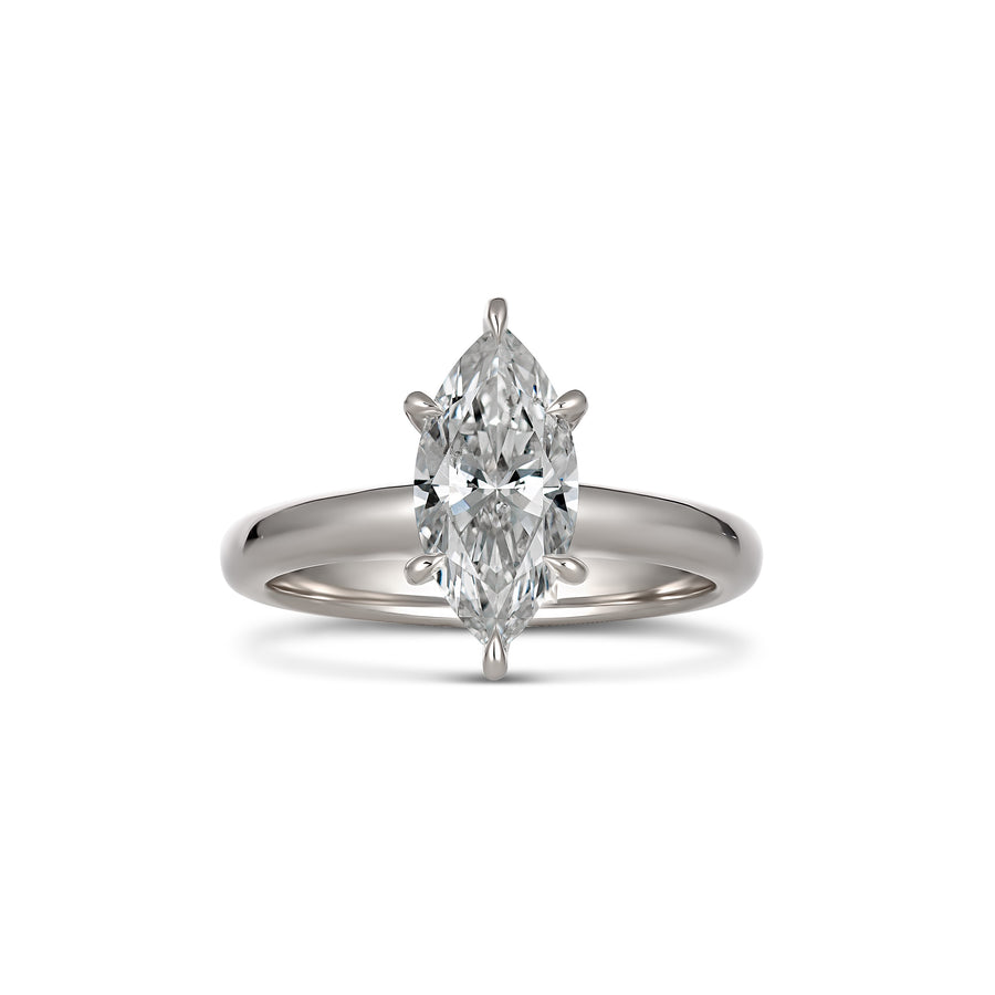 Classic Marquise Cut Diamond Engagement Ring | White Gold