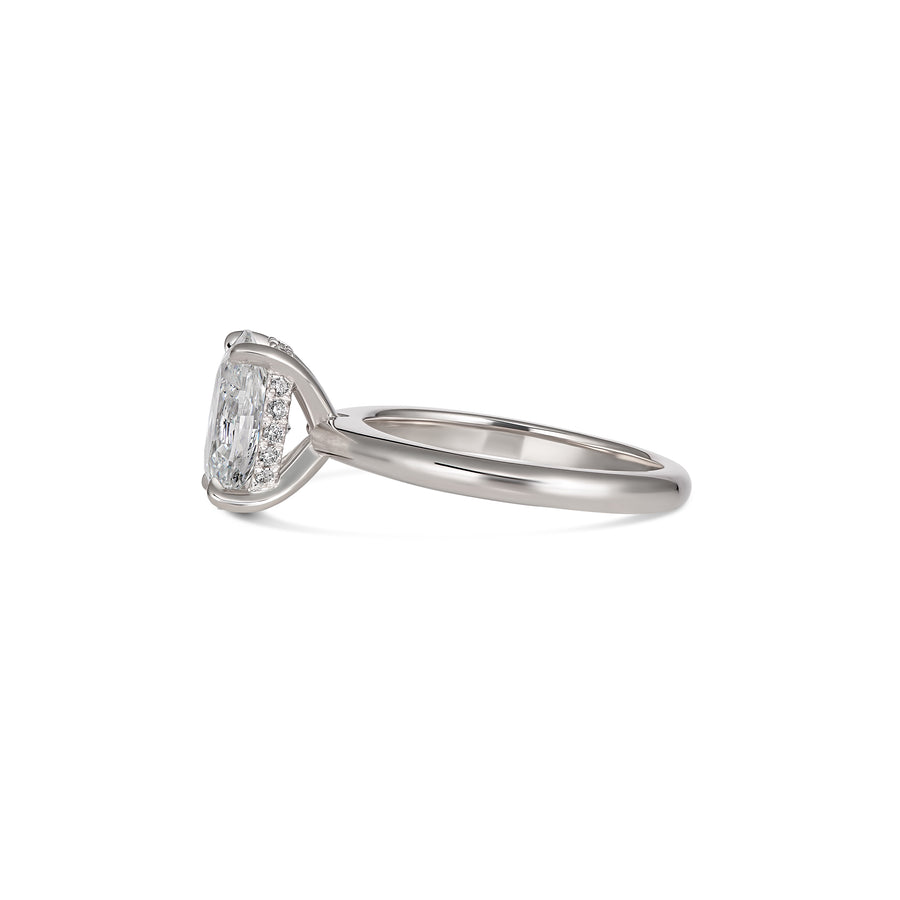 Classic Oval Cut Diamond Engagement Ring | White Gold