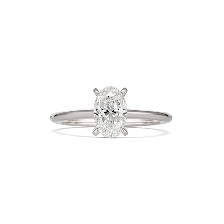 Classic Crawford Oval Cut Diamond Engagement Ring | Platinum