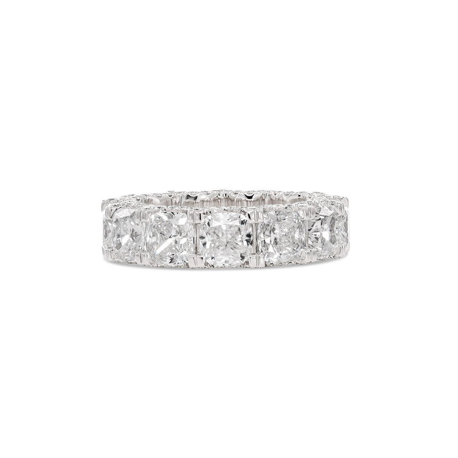 Riviera Cushion Cut Eternity Diamond Ring | Platinum