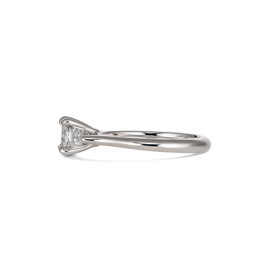 Classic Engagement Princess Cut Three Stone Diamond Ring | Platinum