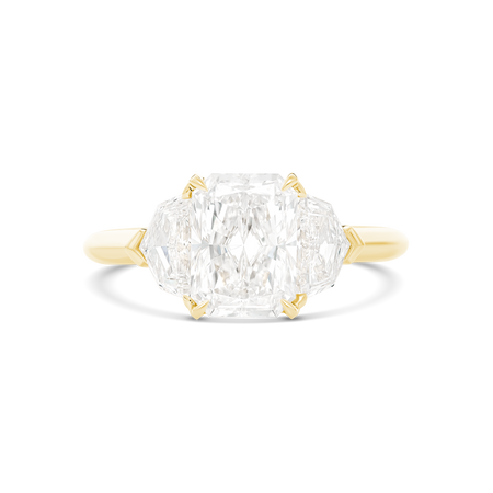 Classic Marcella Radiant and Cadillac Natural Diamond Engagement Ring | 18k Yellow Gold