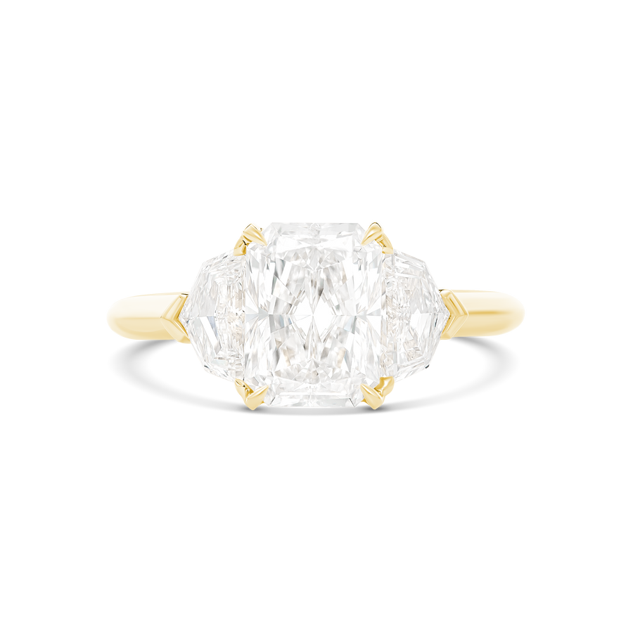 Classic Marcella Radiant and Cadillac Natural Diamond Engagement Ring | 18k Yellow Gold