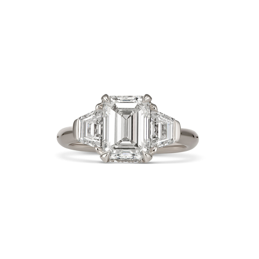 Hot Rocks® Collection Emerald Cut Three Stone Engagement Ring | Platinum
