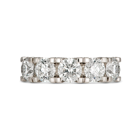 Wedding Vivid Round Brilliant Cut Diamond Eternity Band | Platinum