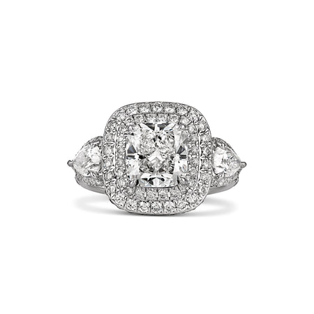 Hot Rocks® Evangelina Cushion Cut Diamond Engagement Ring | 18K White Gold