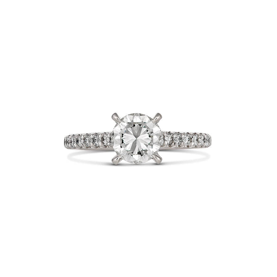 Classic Engagement Round Brilliant Cut Diamond Ring | Platinum