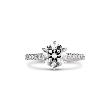 Classic Taylor Round Brilliant Cut Diamond Engagement Ring | Platinum