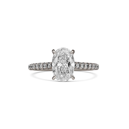 Classic Taylor Oval Cut Diamond Engagement Ring | Platinum