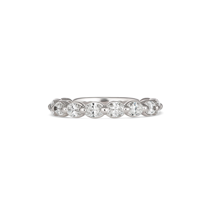 Wedding Eternity Oval Cut Diamond Ring | Platinum