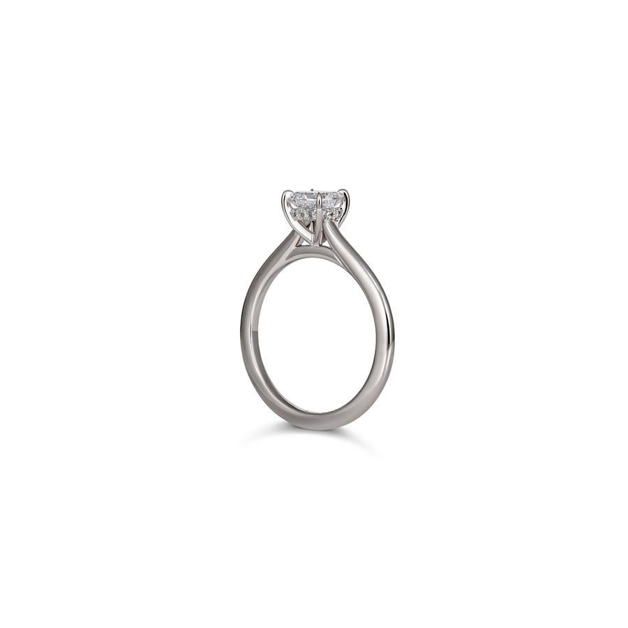 Classic Princess Cut Four Claw Engagement Ring | Platinum