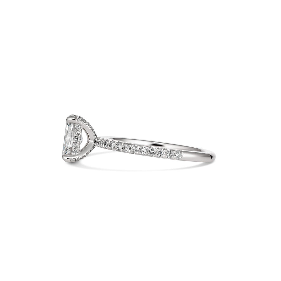 Classic Crawford Oval Cut Diamond Engagement Ring | Platinum