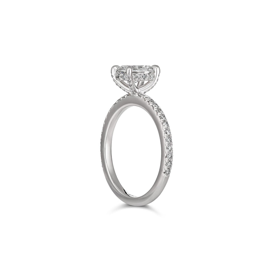 Classic Crawford Oval Cut Diamond Engagement Ring | Platinum